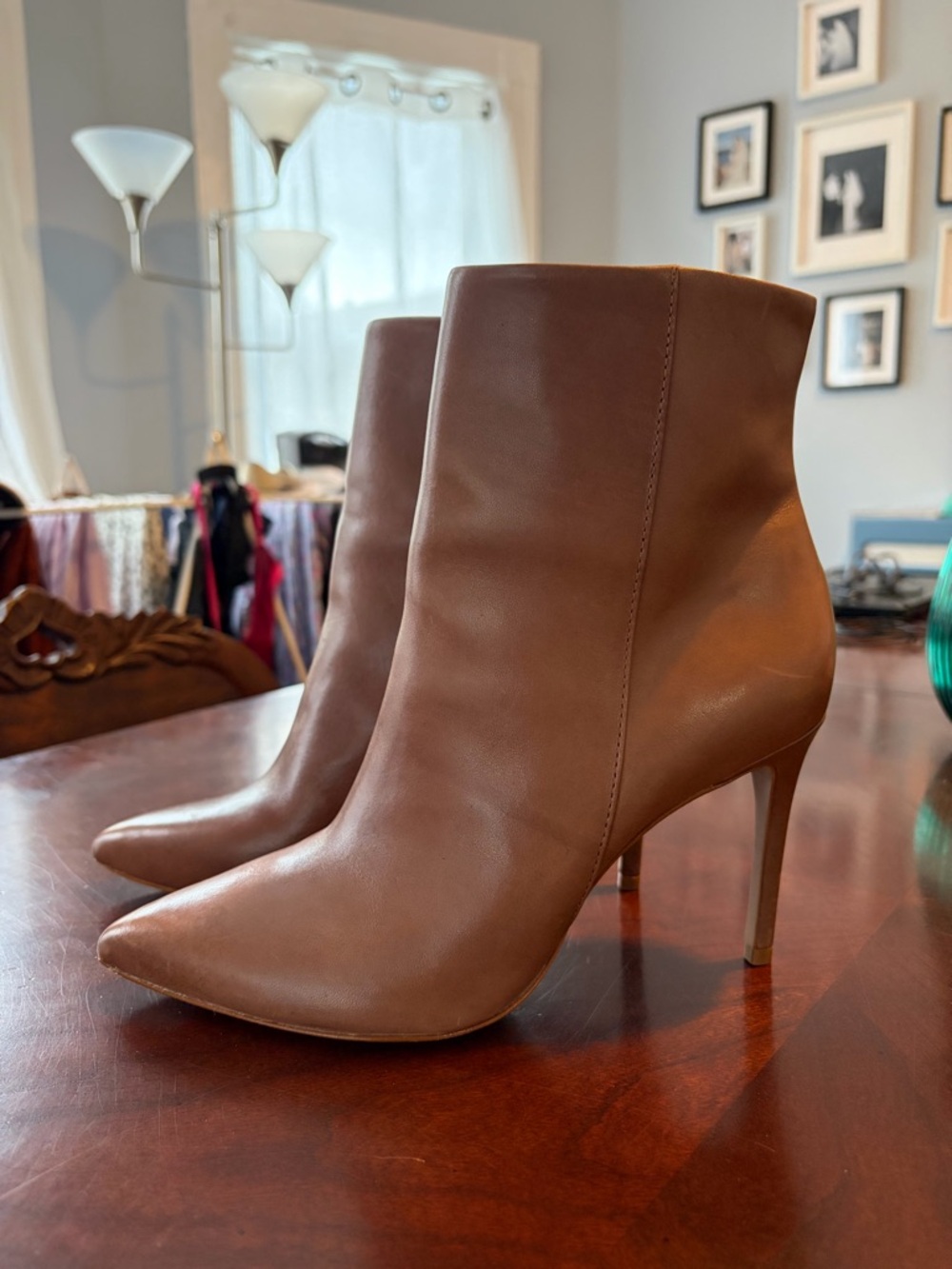 Women's Brown Leather Schutz Ankle Boots